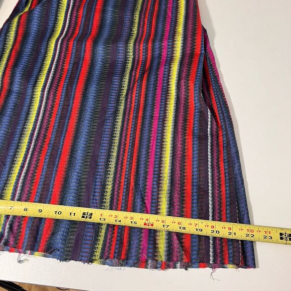 Missoni Pants Womens 40 Super Wide Leg Mutlicolor Striped Raw Hem Resort - Picture 7 of 8